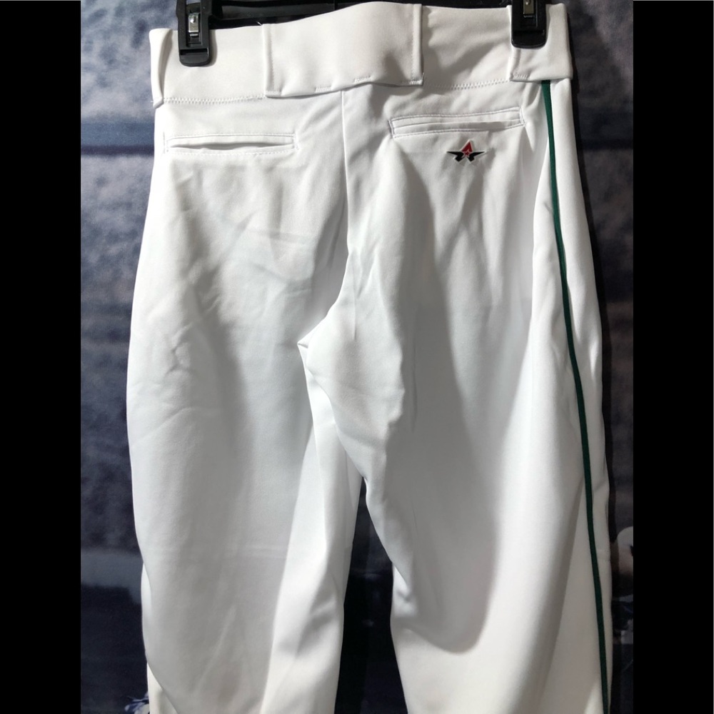 Women’s Fastpitch Softball Large White Green Pants